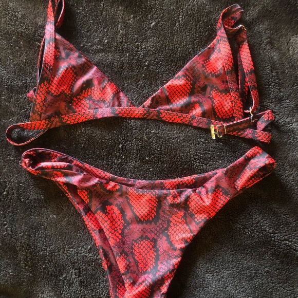 Zaful Other - 💋SOLD💋 Zaful red snakeskin bikini set